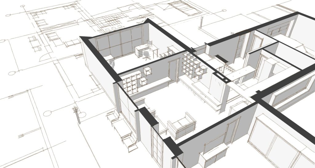 Detaillierter digitaler Grundriss eines Hauses | Immobilienfinanzierung Düren